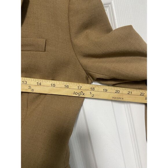 J.Crew Blazer Women’s Sz 2 Camel Wool Blend Schoolboy - Picture 13 of 14